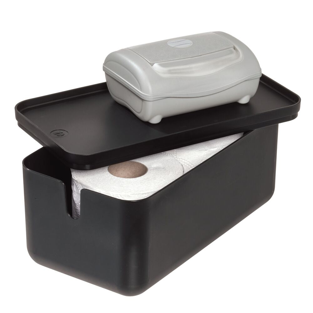 Cade Lidded Storage Bin Black - Image 4