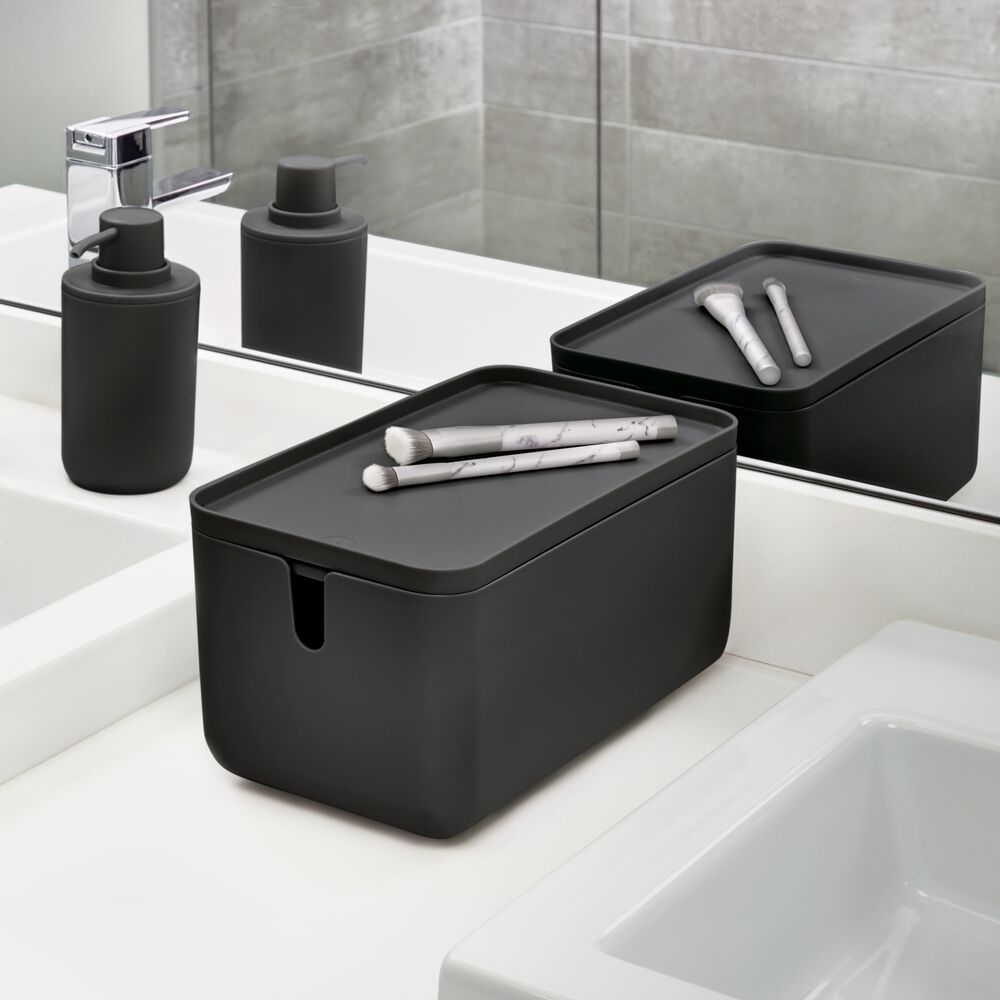 Cade Lidded Storage Bin Black - Image 2