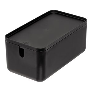 Cade Lidded Storage Bin Black