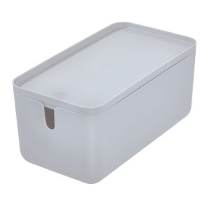 Cade Lidded Storage Bin Gray