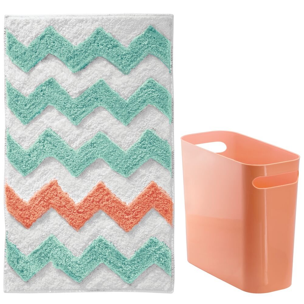 Chevron Rug 34 x 21 Aruba/Coral - Image 2