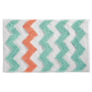 Chevron Rug 34 x 21 Aruba/Coral