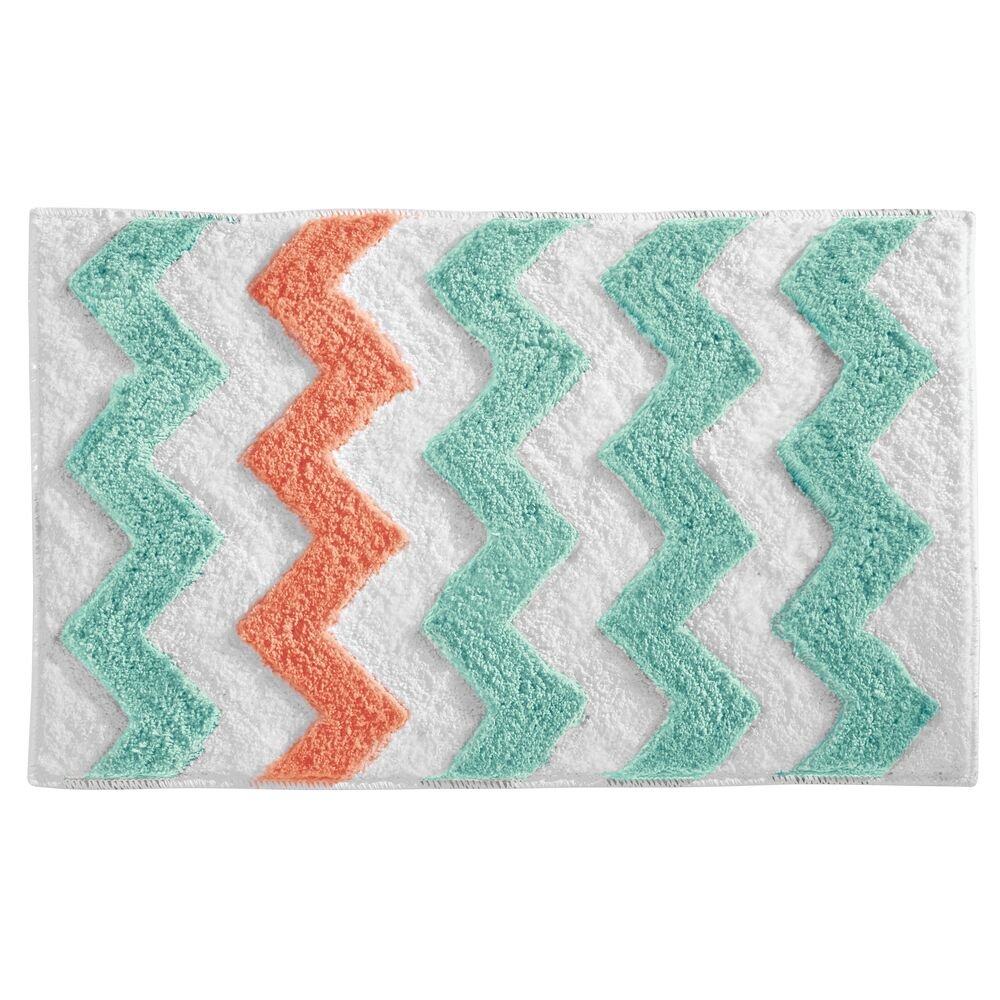 Chevron Rug 34 x 21 Aruba/Coral