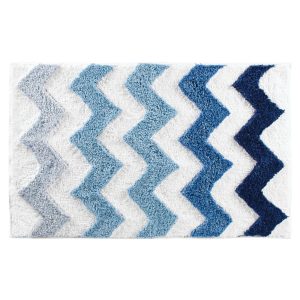 Chevron Rug 34 x 21 Blue Multi