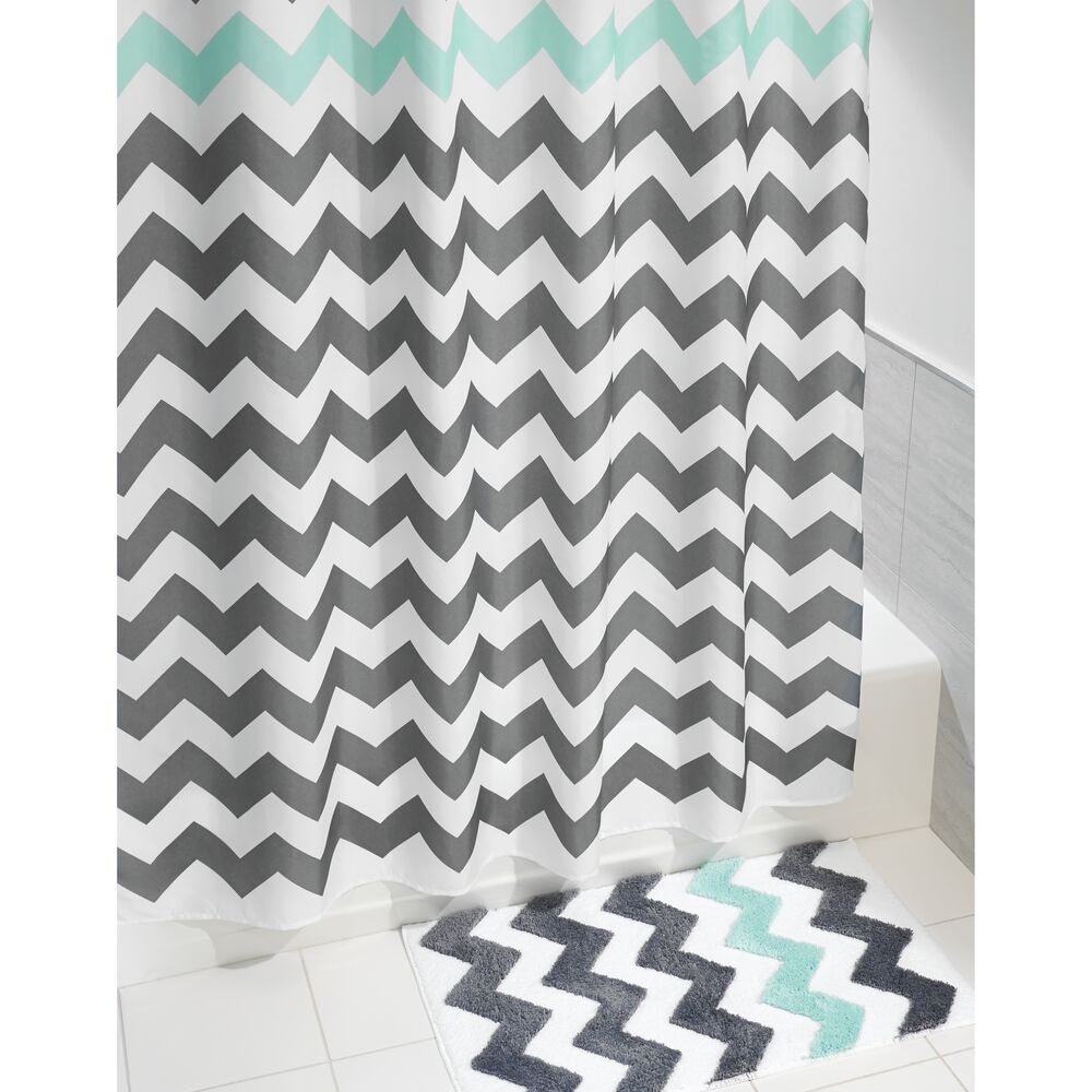 Chevron Rug 34 x 21 Gray/Aruba - Image 2