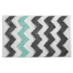 Chevron Rug 34 x 21 Gray/Aruba