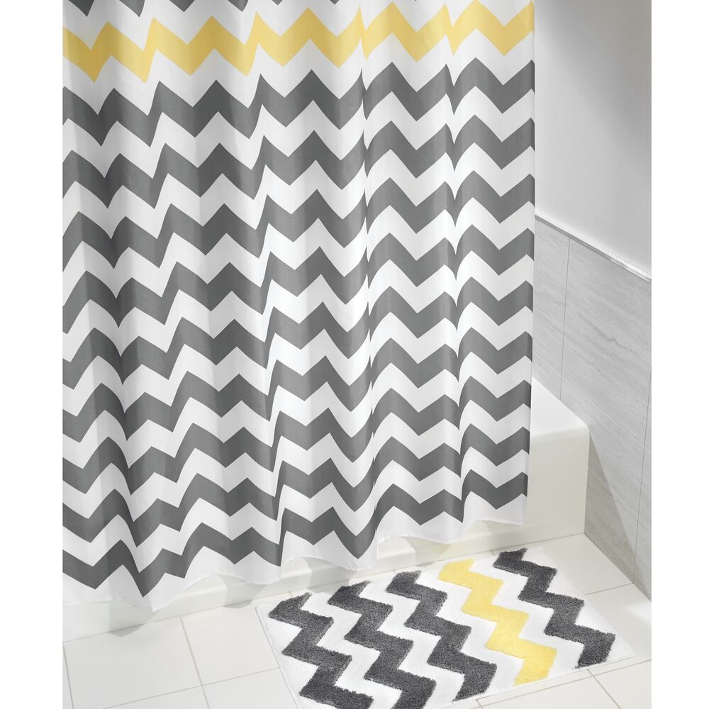Chevron Rug 34 x 21 Gray/Yellow - Image 2