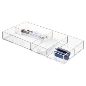 Clarity Divided Tray - 16 x 7 x 2 Clear