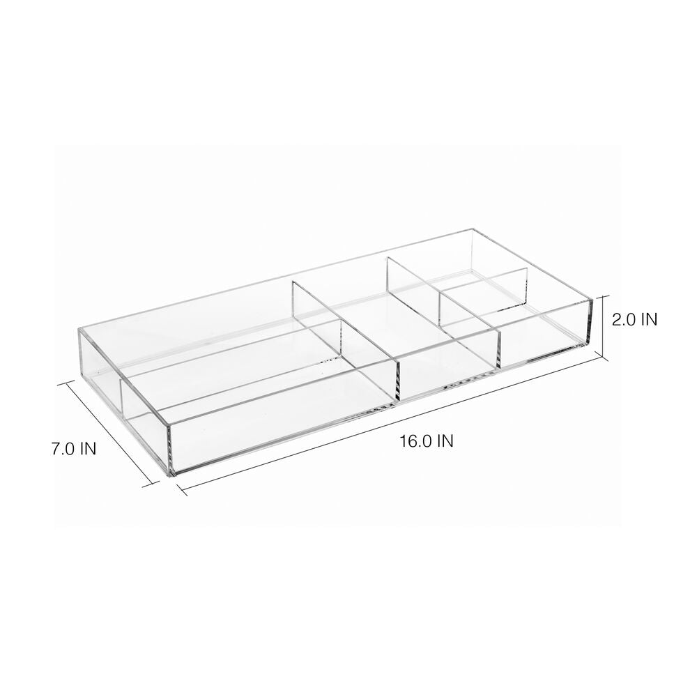 Clarity Divided Tray - 16 x 7 x 2 Clear - Image 3