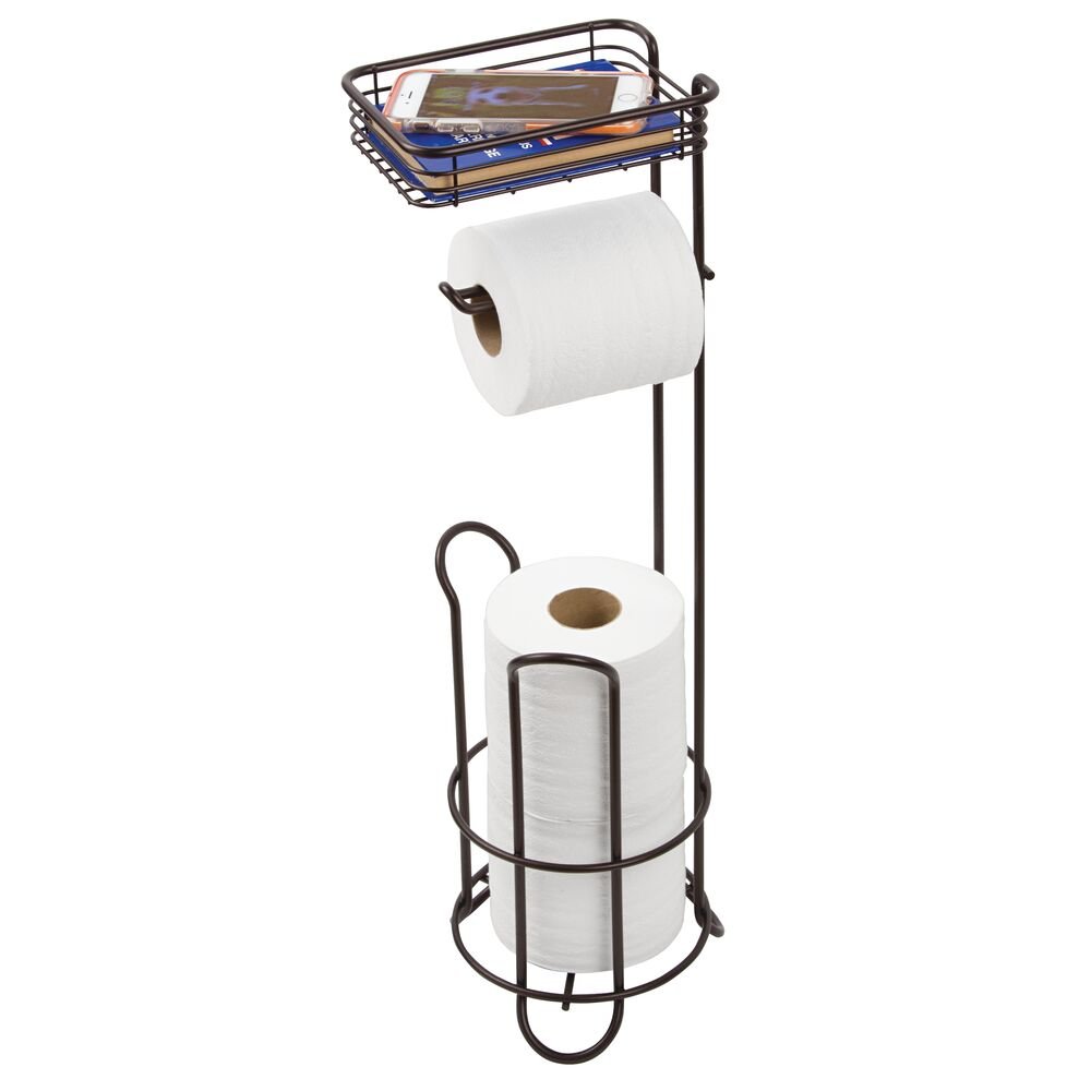 Classico Roll Stand Plus with Shelf Bronze
