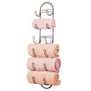 Classico Wall Mount Bath Towel Rack - 6 Bronze