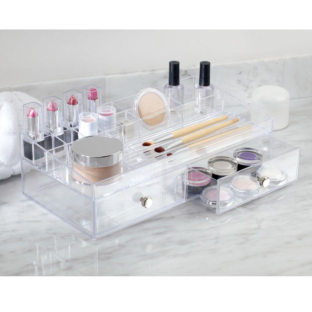 Drawers Cosmetic Organizer - 2 Drawer Clear - Image 3