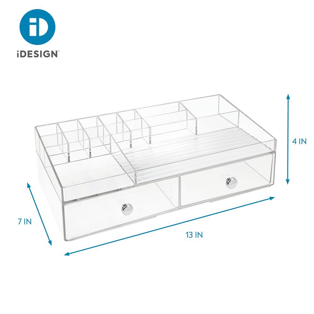 Drawers Cosmetic Organizer - 2 Drawer Clear - Image 4