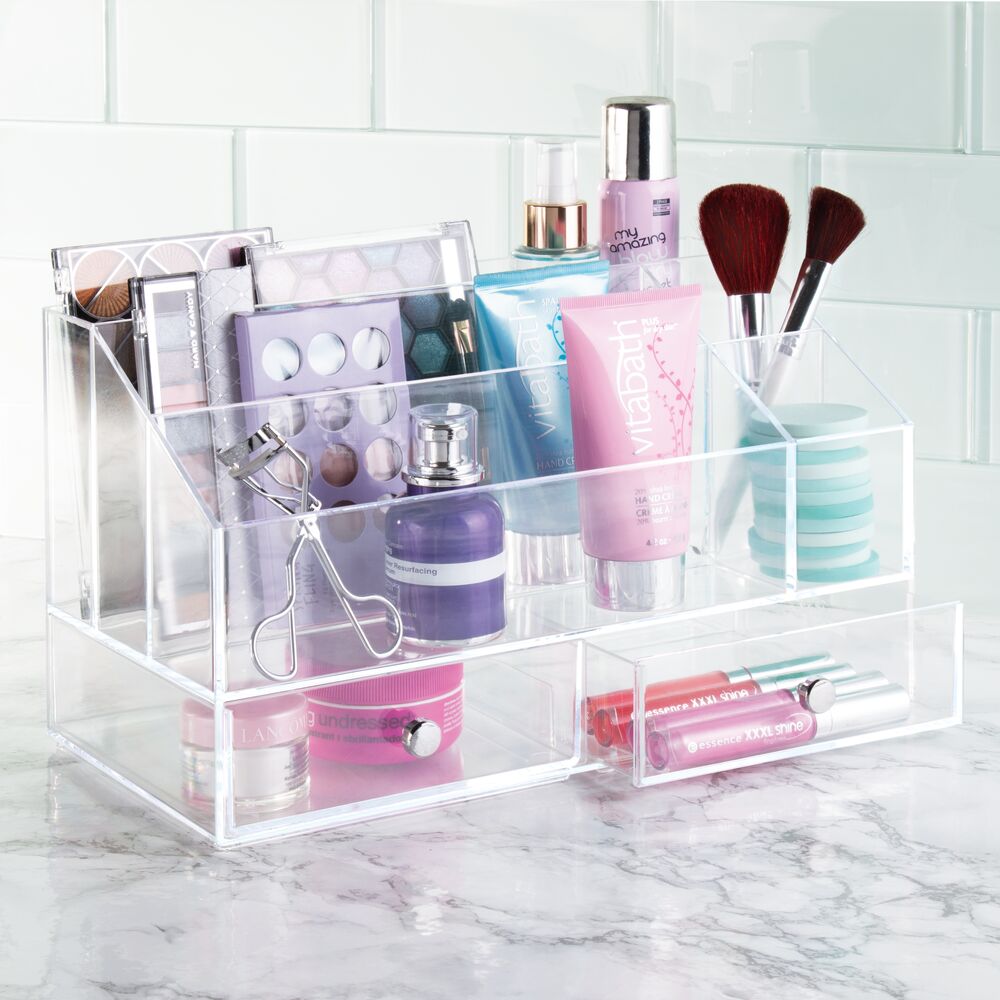 Drawers Palette & Nail Polish Organizer - 2 Drawer Clear - Image 6