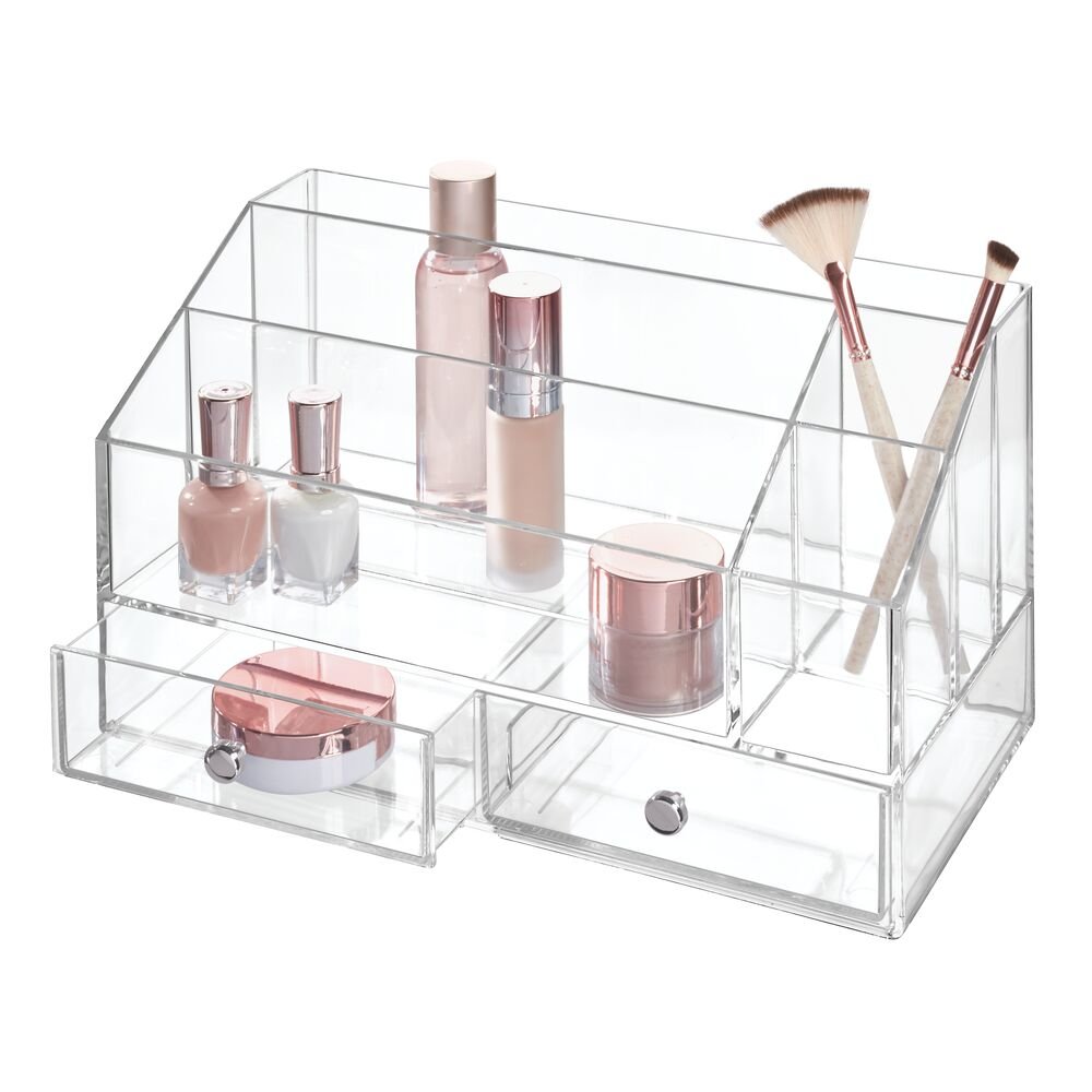 Drawers Palette & Nail Polish Organizer - 2 Drawer Clear - Image 2