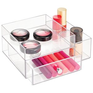 Drawers w/ Side Organizer Clear