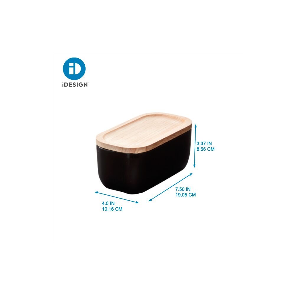 Eco Office Ceramic Bin with Lid Matte Black - Image 5