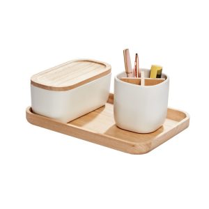 Eco Office Ceramic Desktop Set Coconut