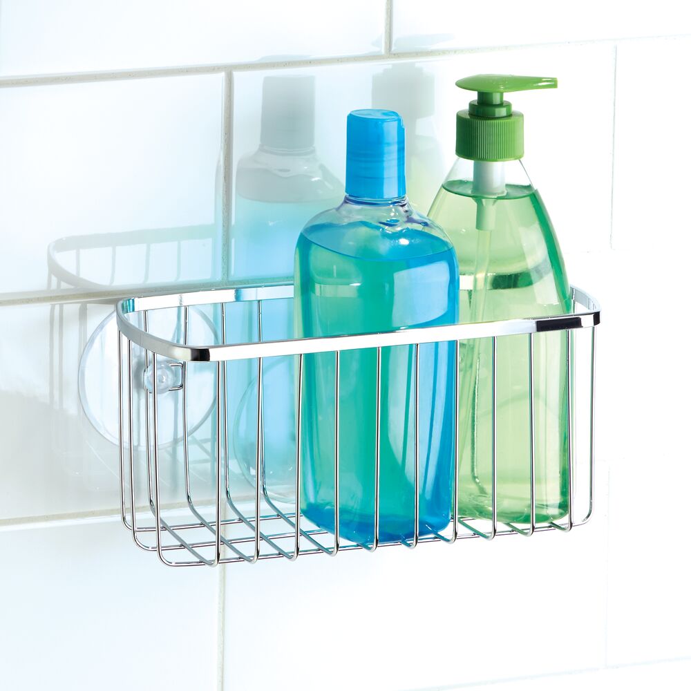 Gia Suction Rectangular Basket Chrome - Image 2