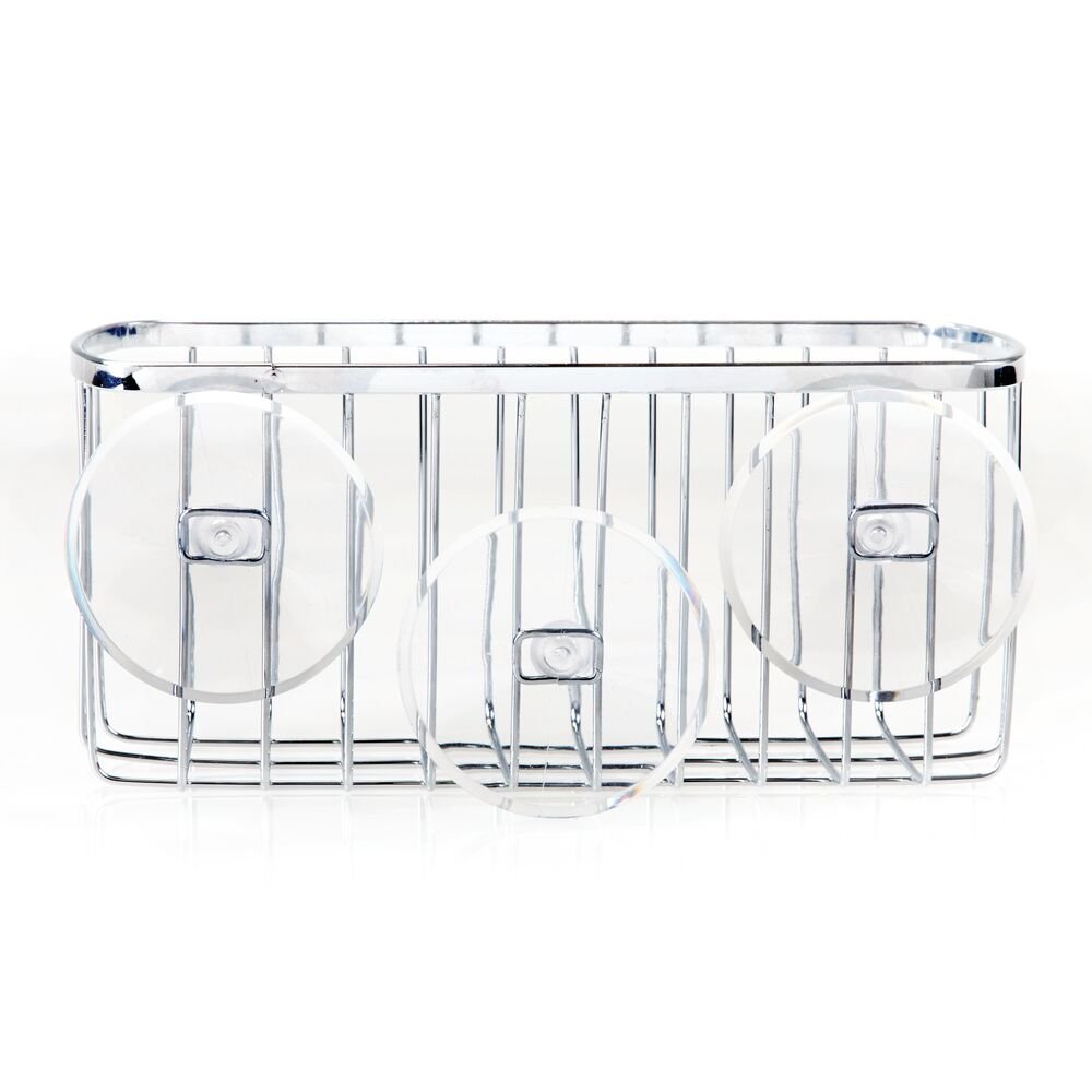 Gia Suction Rectangular Basket Chrome - Image 3