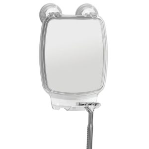 iDesign Bath Storage Power Lock Rect Mirror in Clear