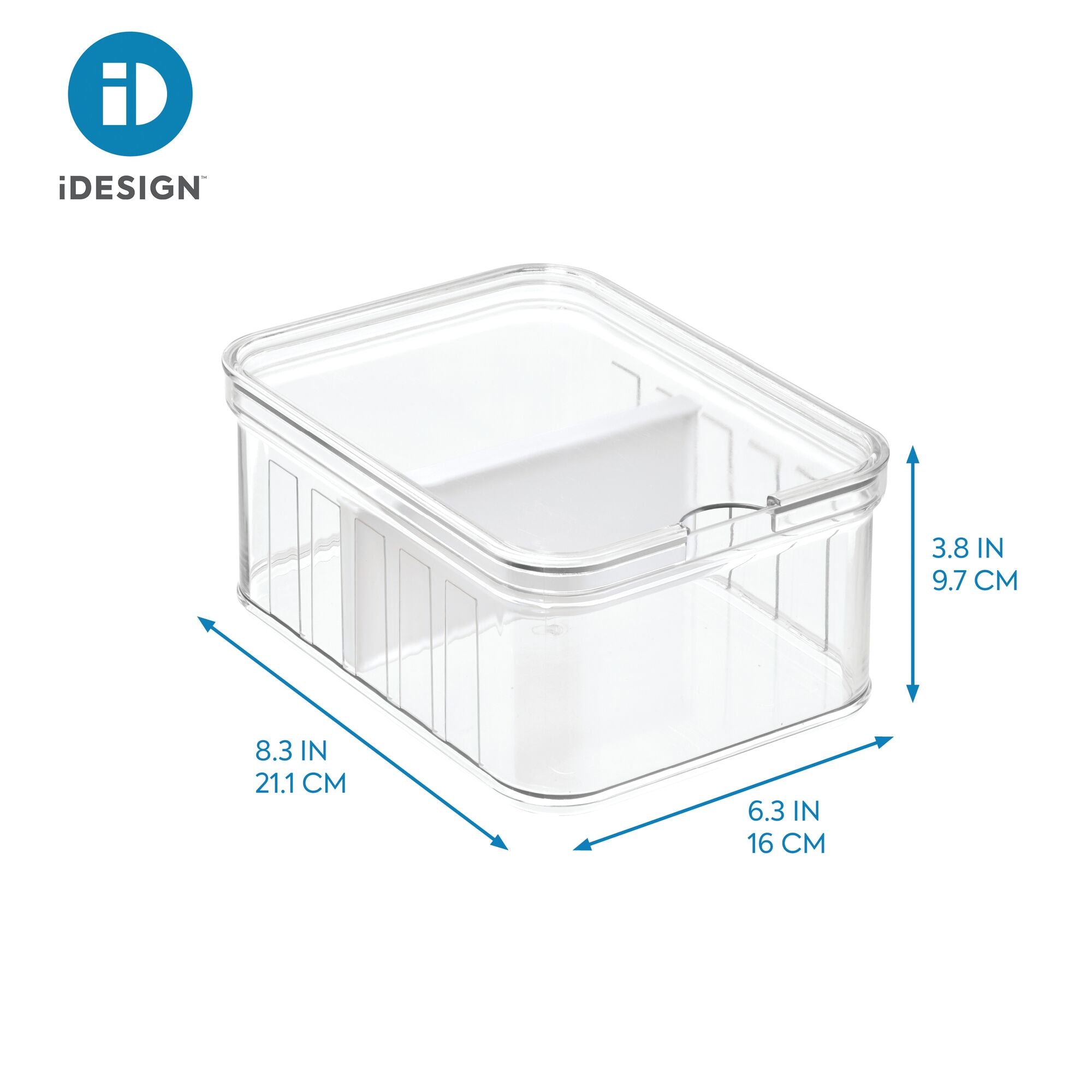 iDesign BPA Free Recycled Crisp Fridge Divided Bin 8.32x 6.32x 3.76 - Image 11