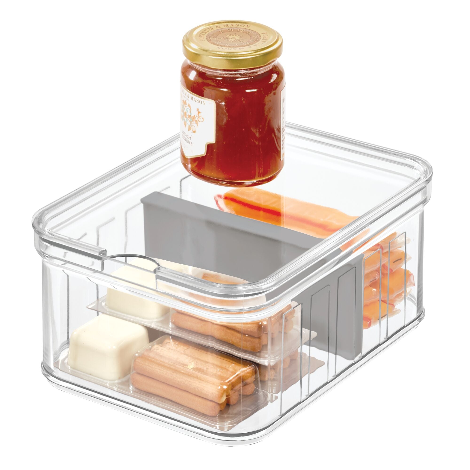 iDesign BPA Free Recycled Crisp Fridge Divided Bin 8.32x 6.32x 3.76 - Image 3