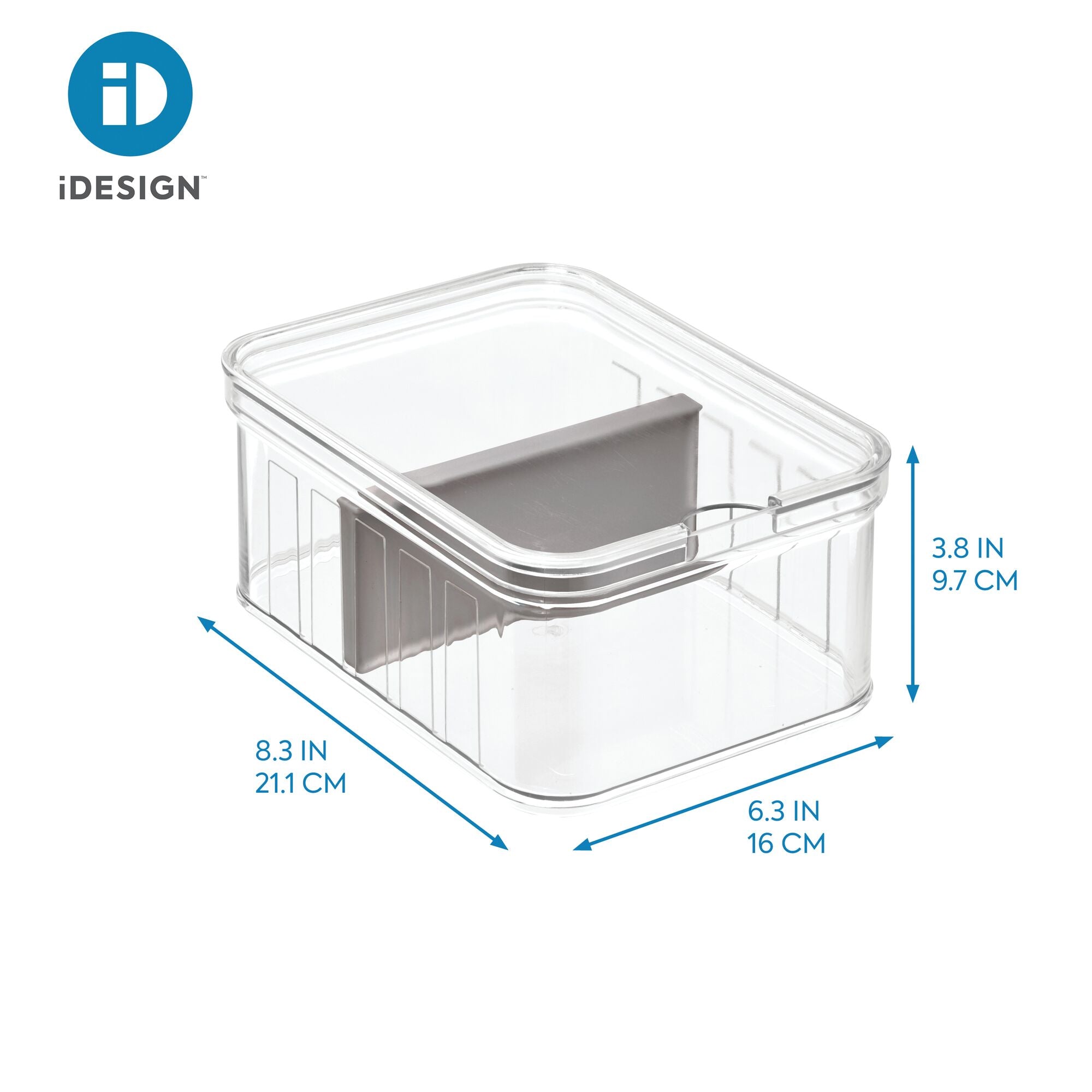 iDesign BPA Free Recycled Crisp Fridge Divided Bin 8.32x 6.32x 3.76 - Image 6