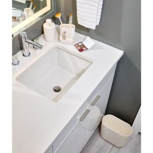 iDesign Cade Recycled Plastic Bath Accessories in Coconut. Set of 3