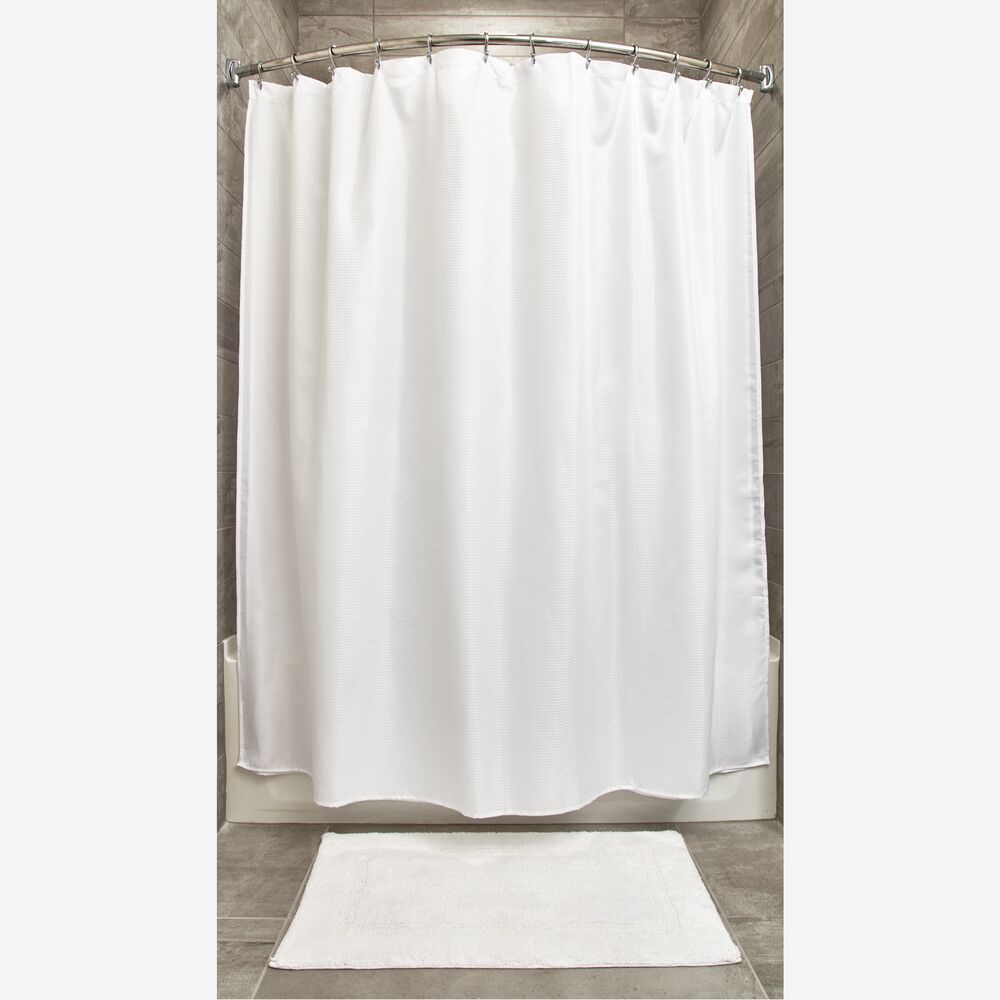 iDesign Carlton Shower Curtain 54 x 78 in White - Image 3
