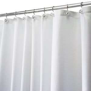 iDesign Carlton Shower Curtain 54 x 78 in White