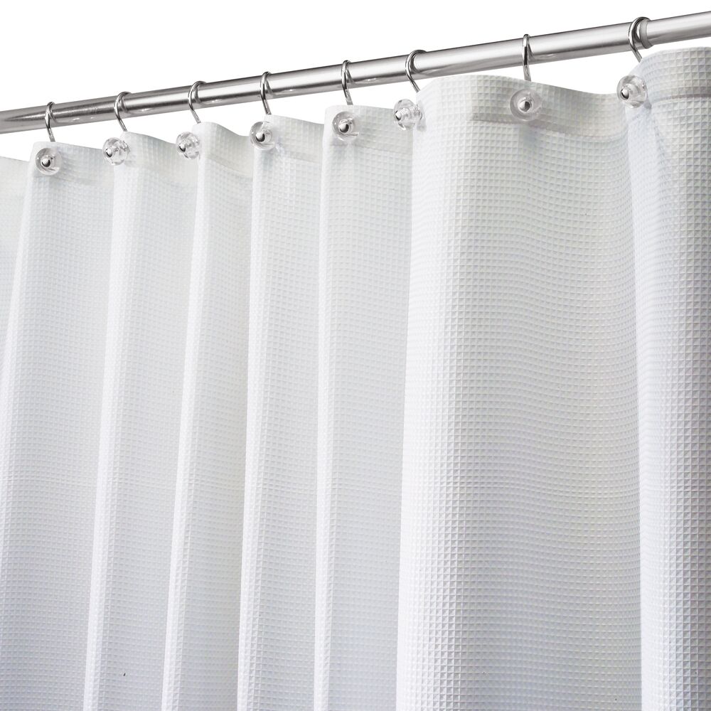 iDesign Carlton Shower Curtain 54 x 78 in White
