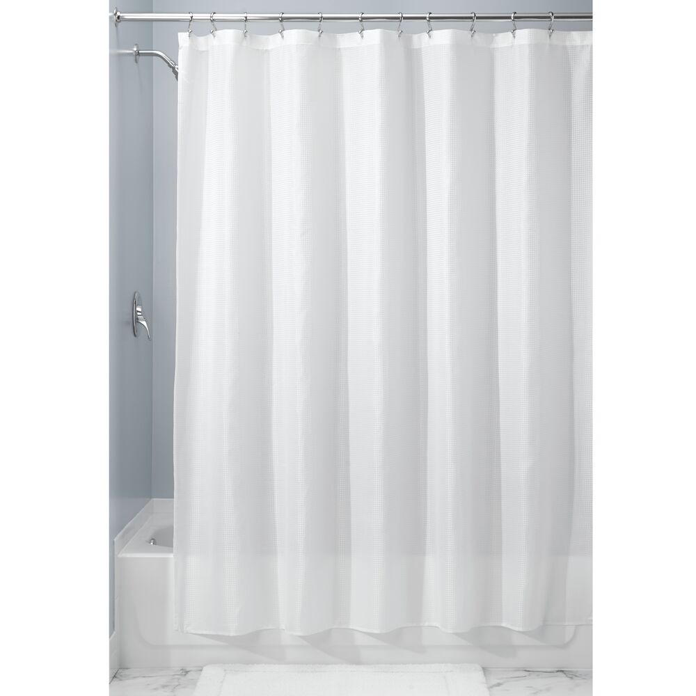 iDesign Carlton Shower Curtain 72 x 72 in White - Image 3