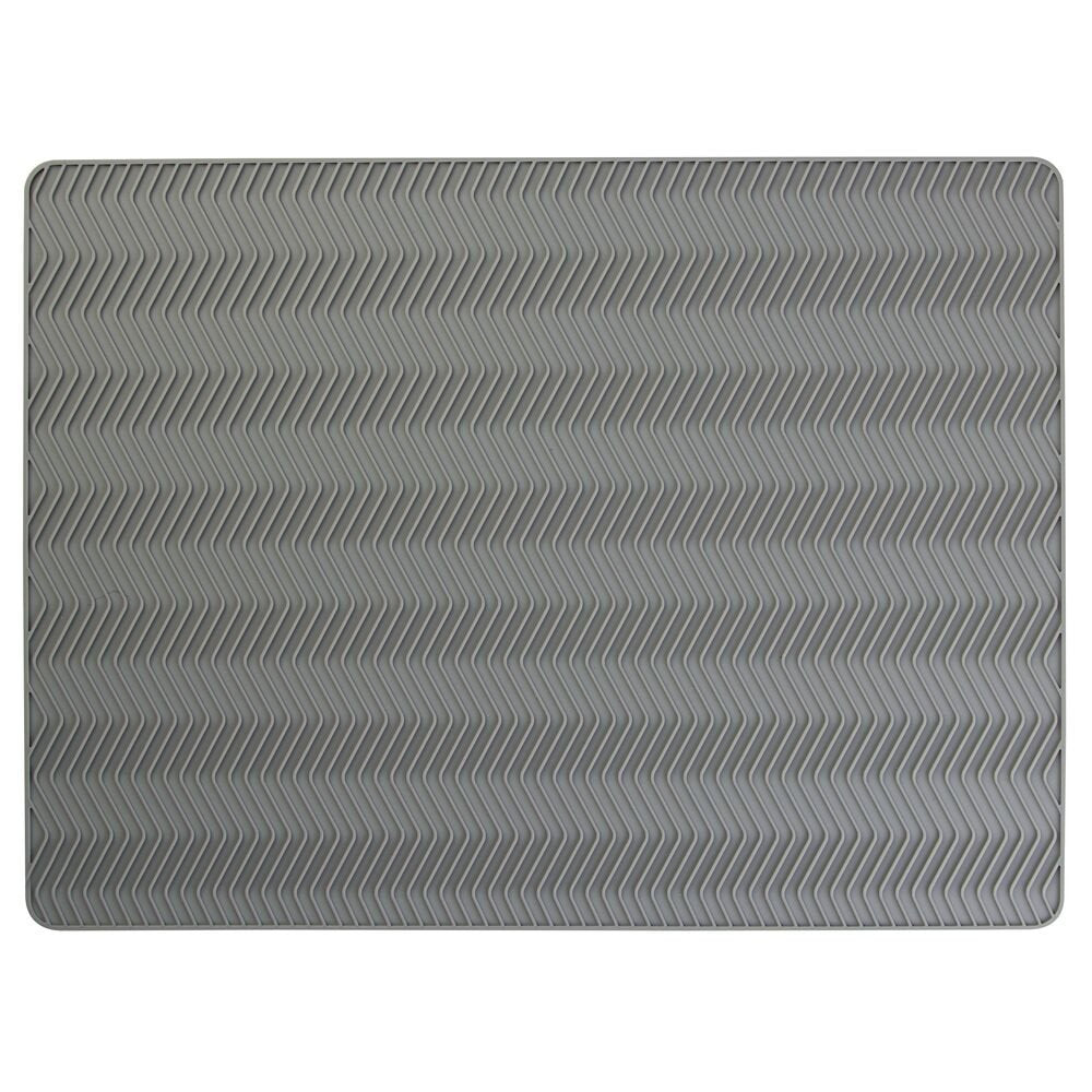 iDesign Chevron Drying Mat - Large in Gray - Image 2