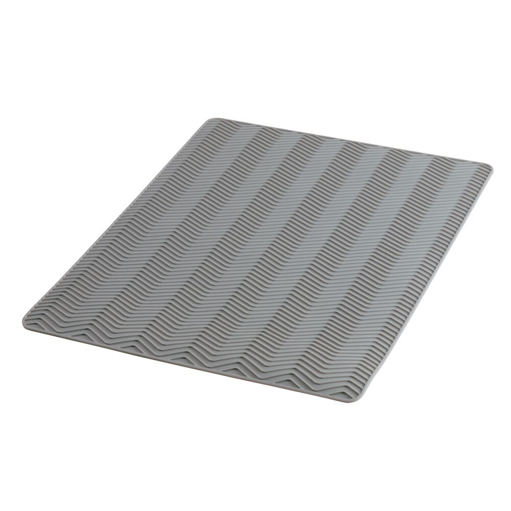 iDesign Chevron Drying Mat - Large in Gray - Image 5