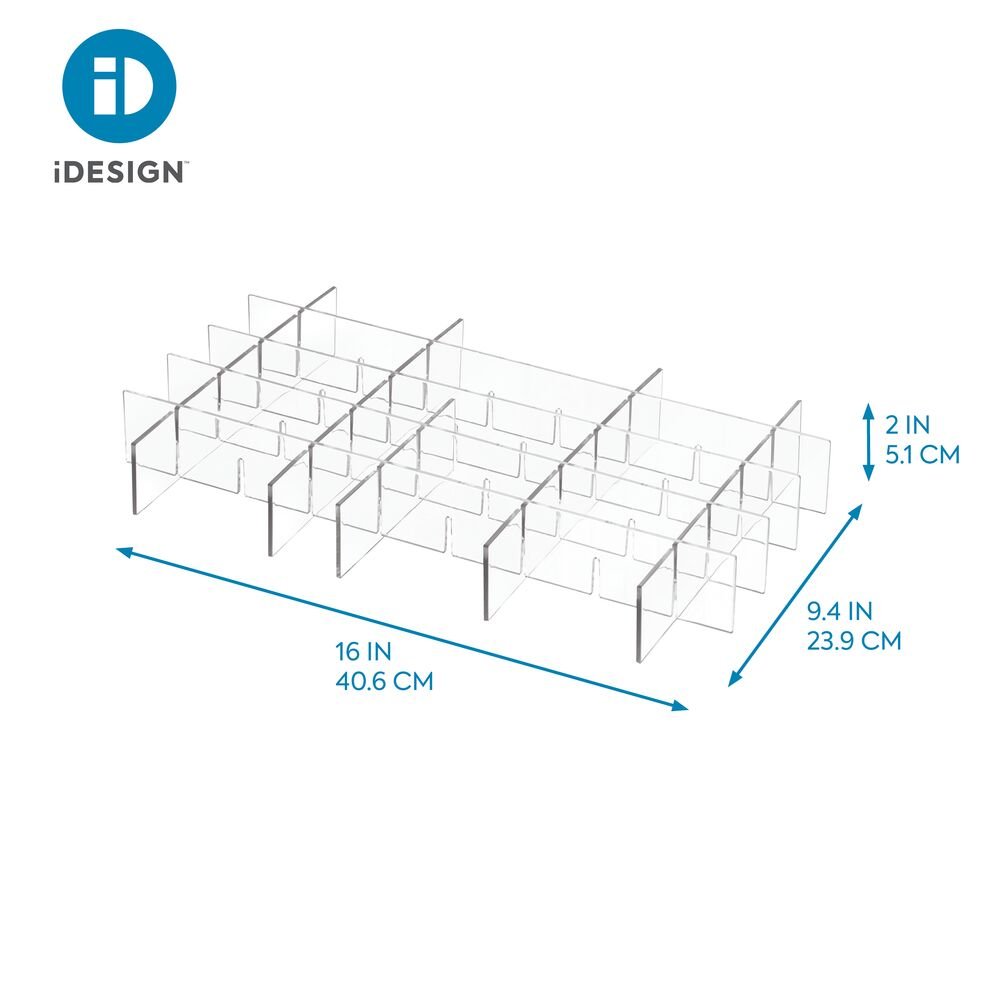 iDesign Clarity Customizable In-Drawer Organizer in Clear - Image 5