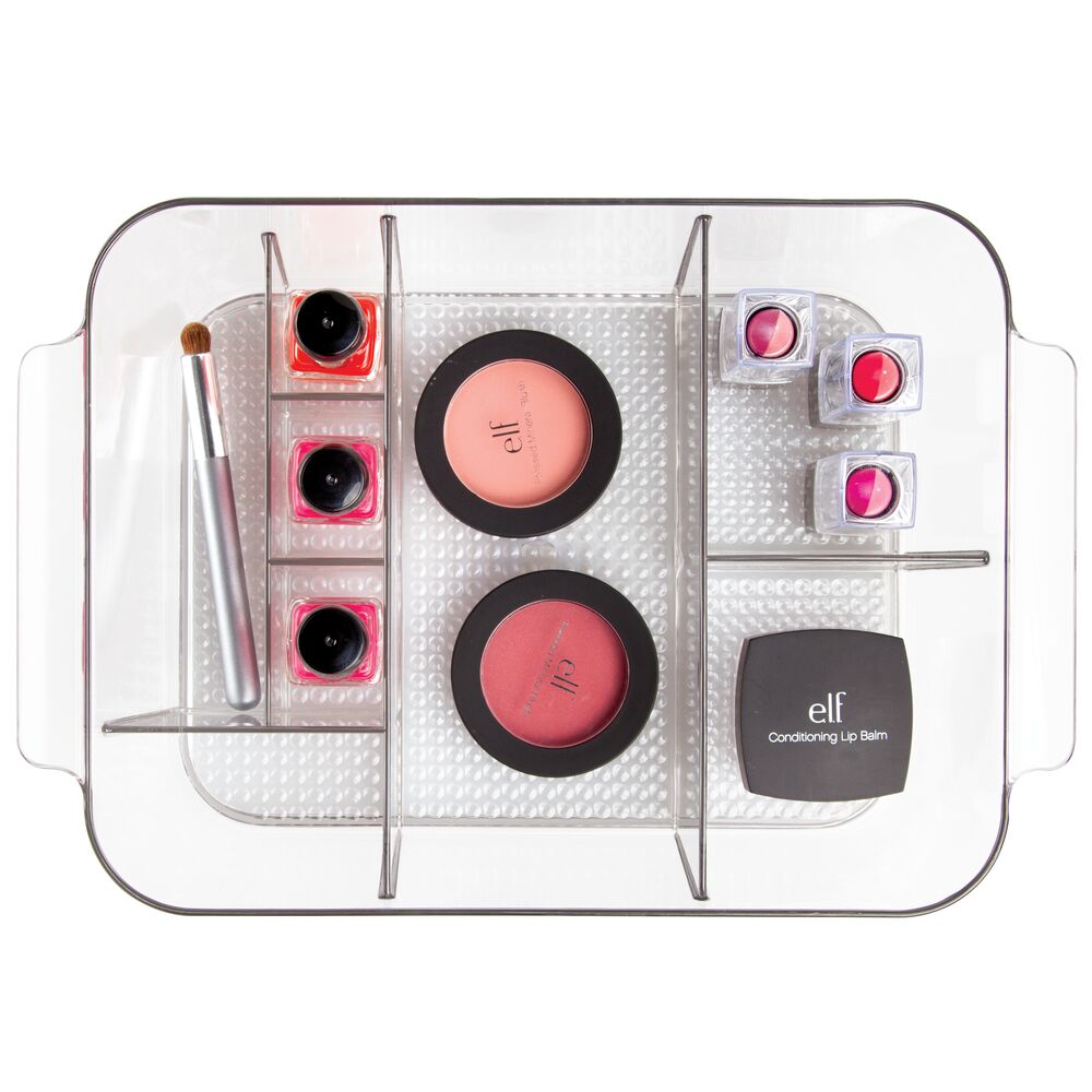 iDesign Clarity Divided Cosmetic Bin in Clear - Image 2