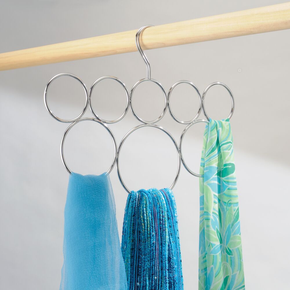iDesign Classico 8 Loop Scarf Holder in Chrome - Image 3