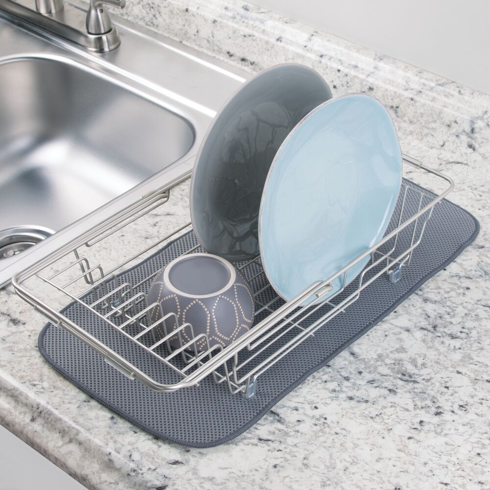 iDesign Classico Over Sink Dish Drainer in Satin - Image 4