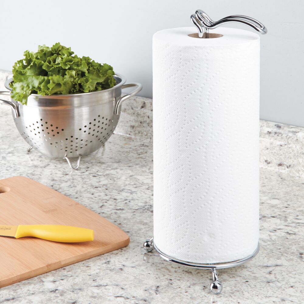 iDesign Classico Swivel Arm Paper Towel Holder Stand in Chrome - Image 2