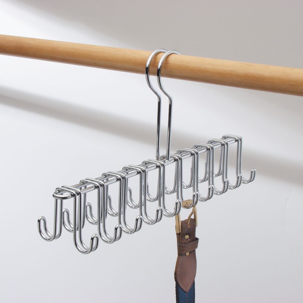 iDesign Classico Tie and Belt Rack in Chrome - Image 4