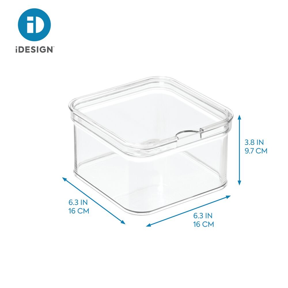 iDesign Crisp 6 x 6 Bin made with 100% Recycled Clear Plastic - Image 4