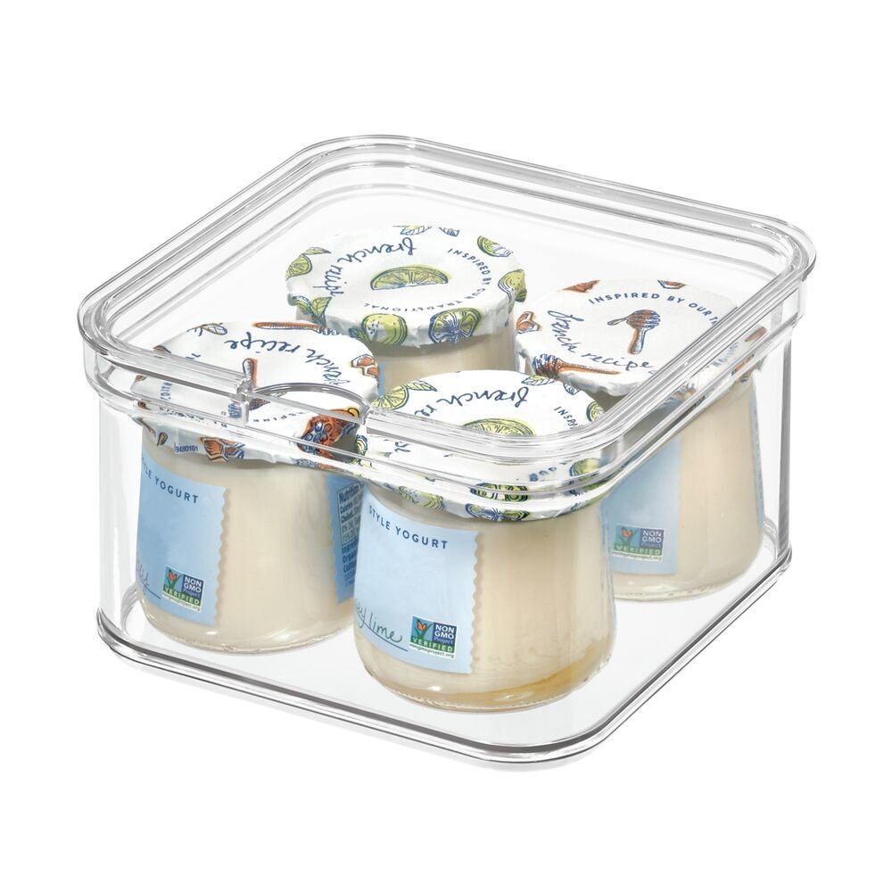 iDesign Crisp 6 x 6 Bin made with 100% Recycled Clear Plastic
