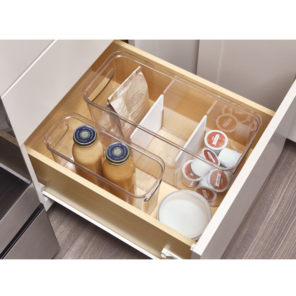 iDesign Crisp Bin 4 x 10 x 6 made with 100% Recycled Clear Plastic - Image 5