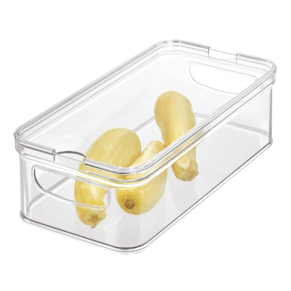 iDesign Crisp Bin 6 X 12 made with 100% Recycled Clear Plastic