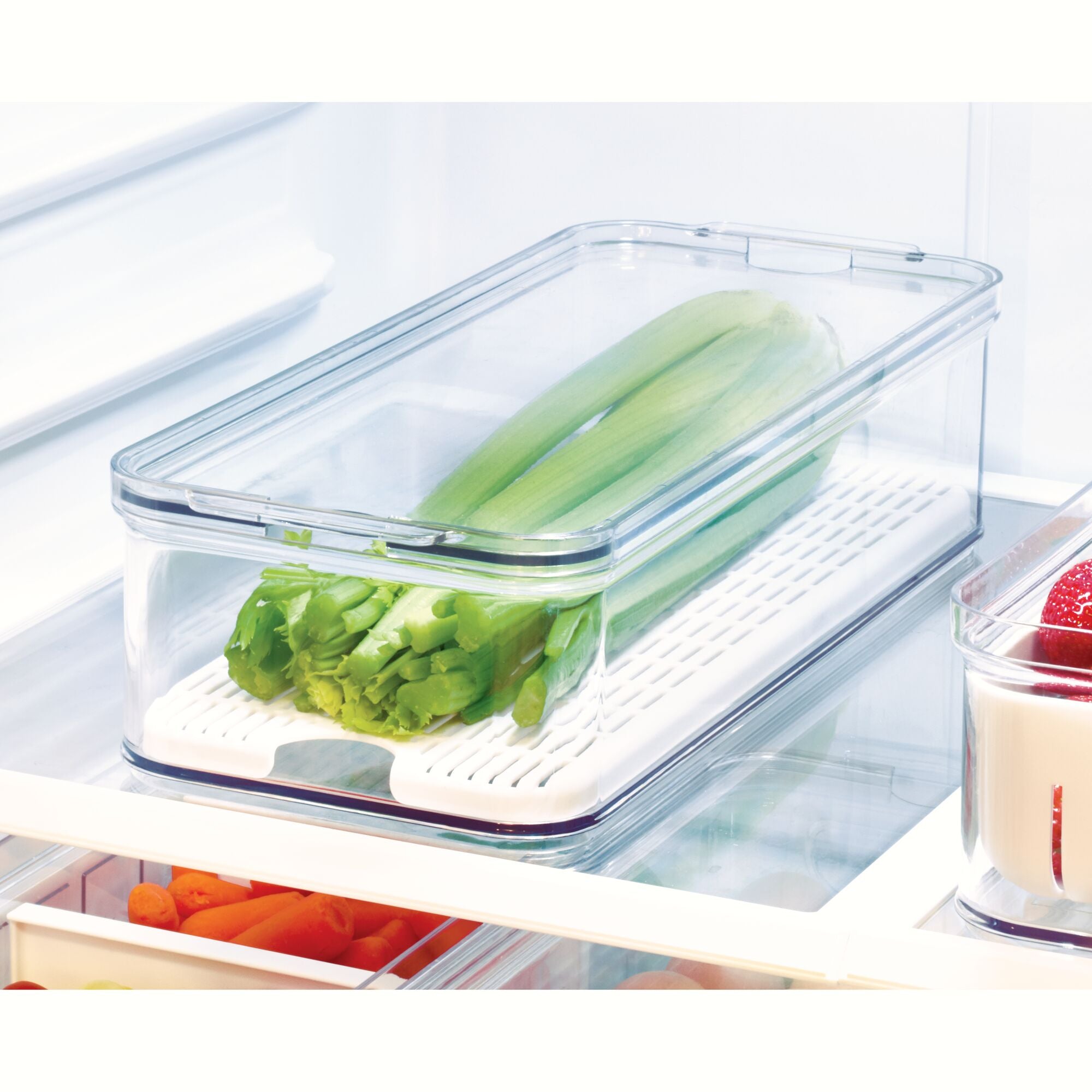iDesign Crisp Produce Plastic Fridge Bin 15.72 x 6.32 x 3.76. Clear - Image 11