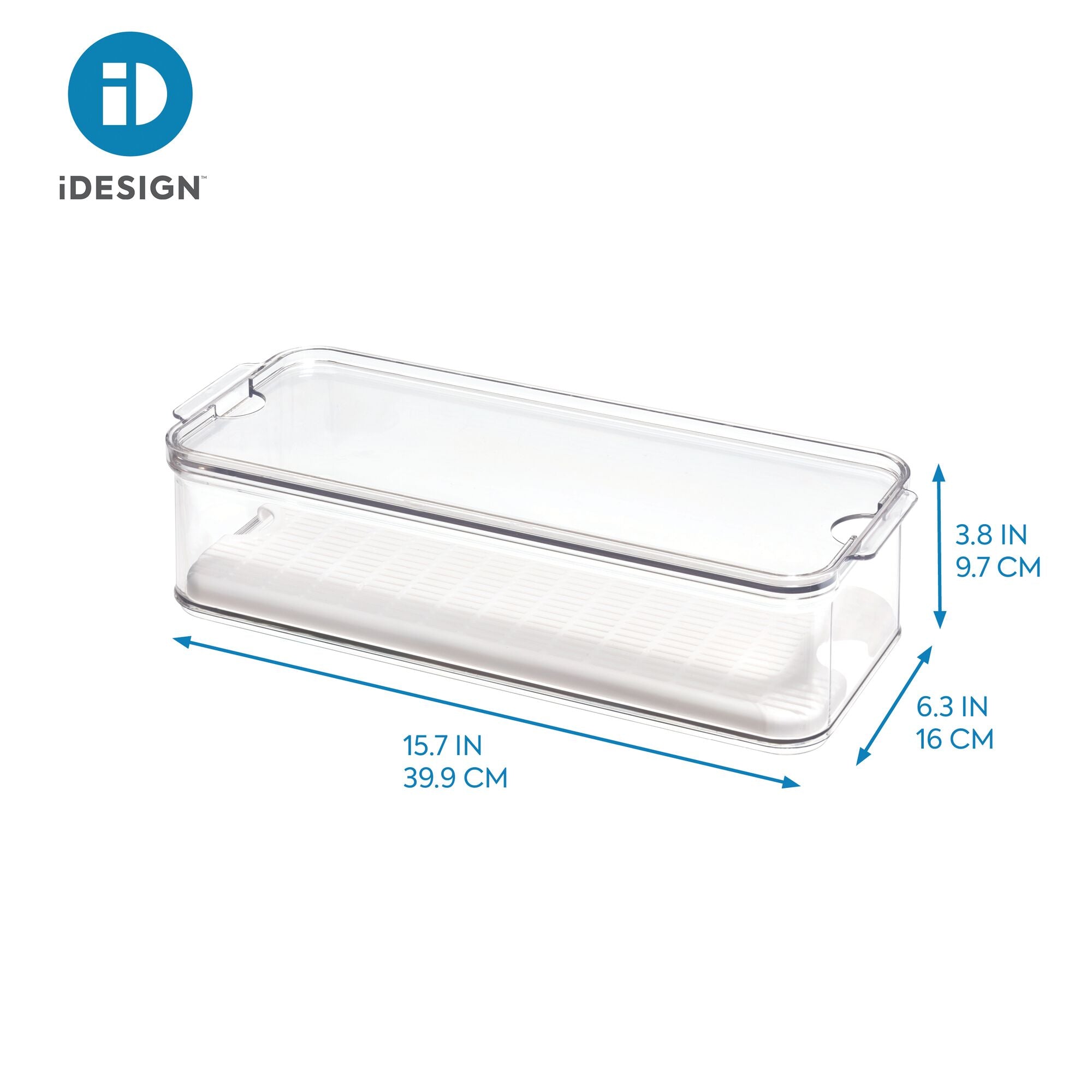 iDesign Crisp Produce Plastic Fridge Bin 15.72 x 6.32 x 3.76. Clear - Image 10