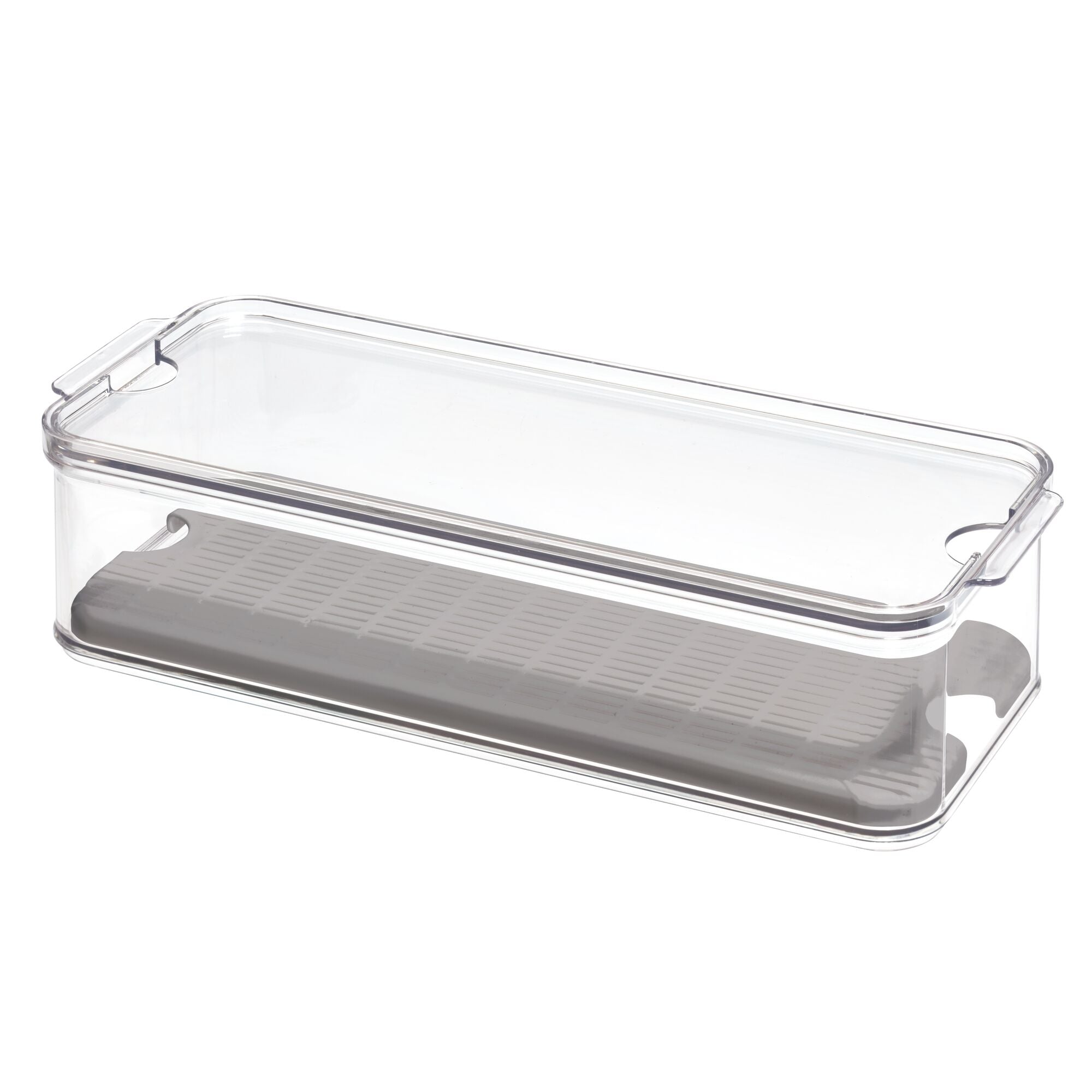 iDesign Crisp Produce Plastic Fridge Bin 15.72 x 6.32 x 3.76. Clear - Image 4
