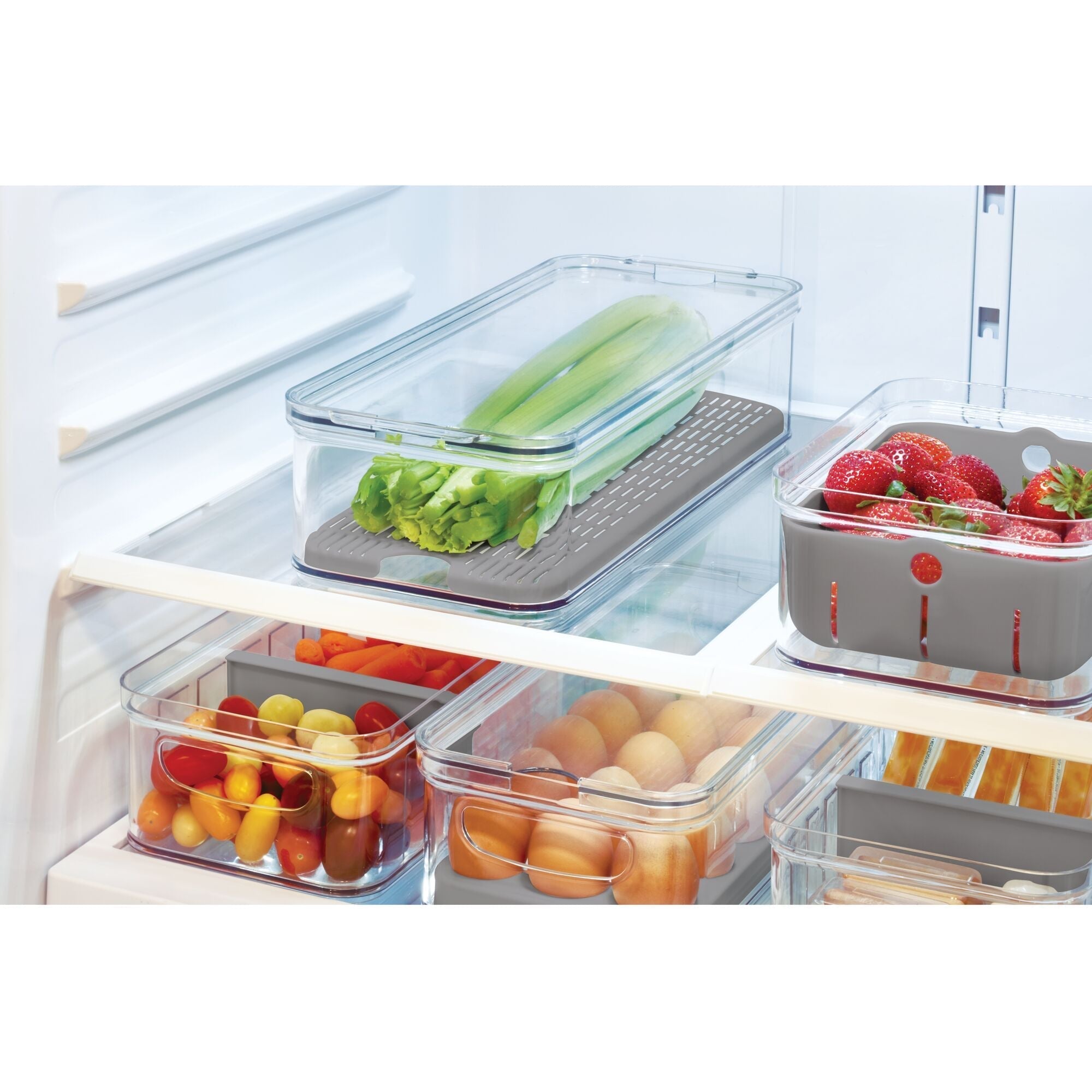 iDesign Crisp Produce Plastic Fridge Bin 15.72 x 6.32 x 3.76. Clear - Image 5