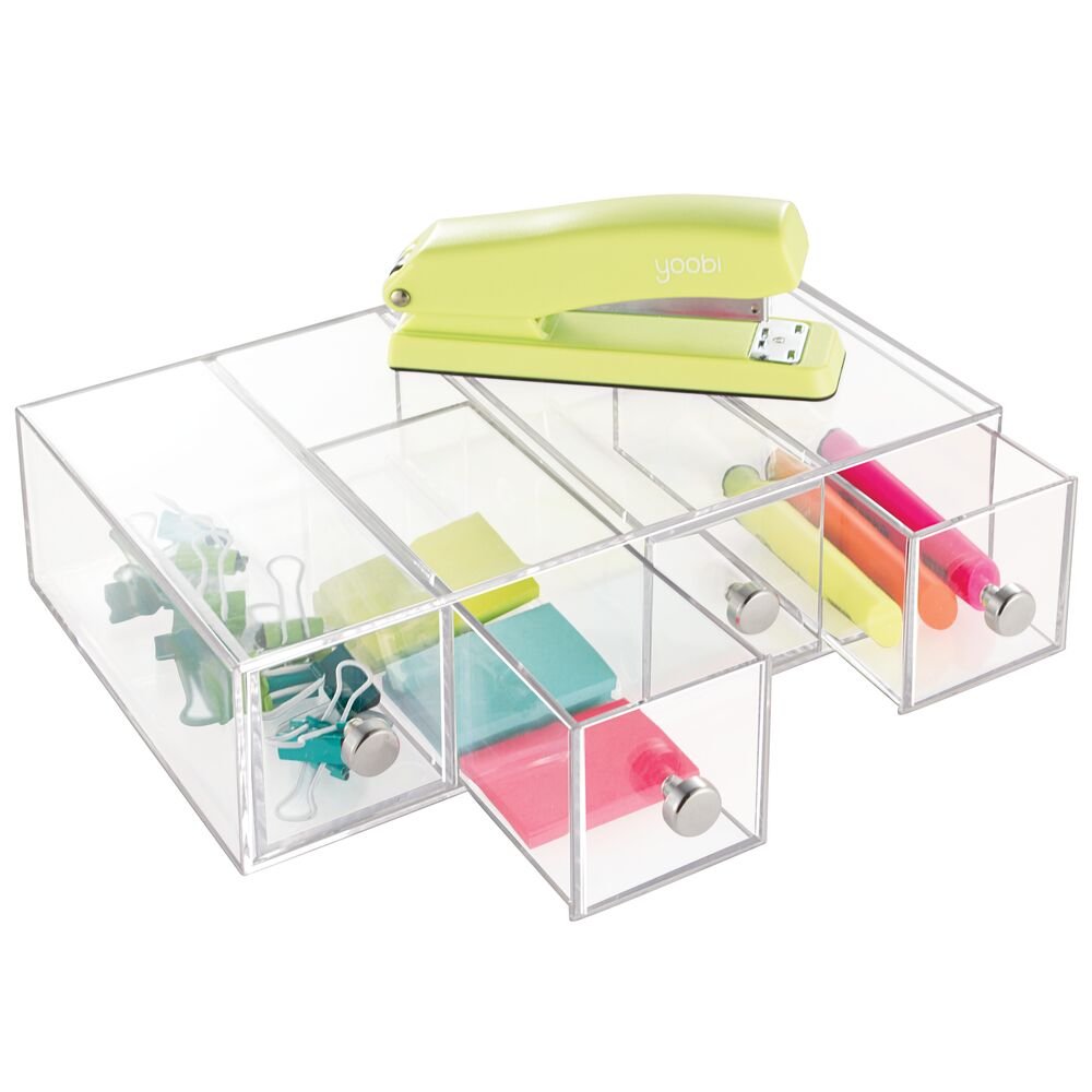 iDesign Drawers Tower - 4 Drawer Flip in Clear - Image 5